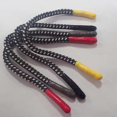 Red Round Silicone Head Polyester Drawstring Cord Braided 5mm-8mm