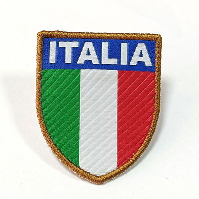 Vibrant Tri-Color  Shield Embroidered Patch (Iron-On, 3" Polyester Badge)