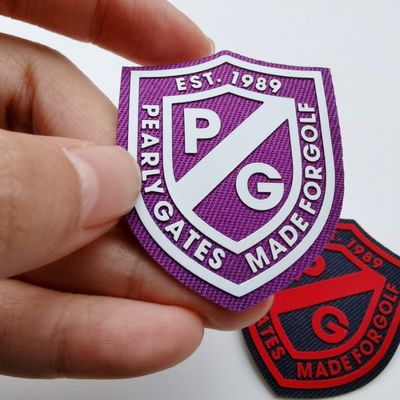 3D Embossed Logos Custom Silicone Heat Transfer Labels For Clothing