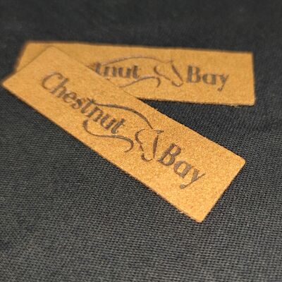 Custom Garment Accessories Suede Microfiber PU Leather Label With Debossed Logo for Shoes Clothes Bags