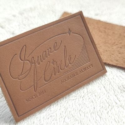 Customized Shape Leather Printing-Letter Label PU Leather Patches for Jeans Jacket Hats