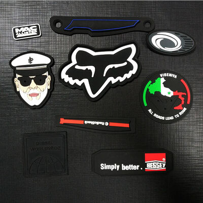 Custom T Shirt Tags 3D Print Applique Textured Badges Labels Pvc Patches on Sew Garment