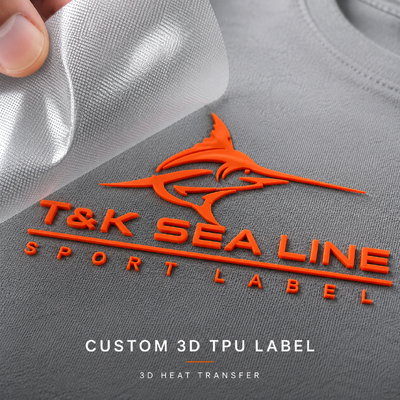 Custom 3D Silicone Heat Transfer Labels for Sportswear Apparel