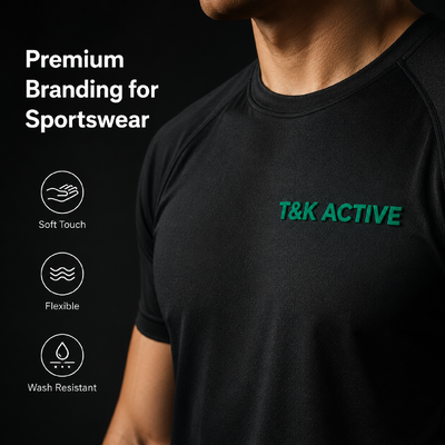 Custom 3D Silicone Clothing Tags Labels with Soft Iron on Heat Transfer for Long Lasting and Vibrant Apparel Branding Solutions