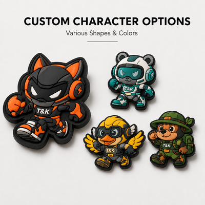 Custom Cute Cartoon Character Rubber PVC Patch Soft Mold Injection