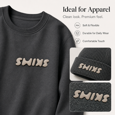 Customizable Silicone Heat Transfer Labels for Apparel Providing Long Lasting Branding Resistant to Multiple Washings