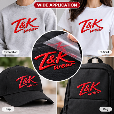 Custom Raised Silicone Lettering Heat Transfers for Caps Hoodies and Streetwear