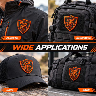 Custom 3D TPU Patch Heat Transfer Patch with Raised Eagle Shield Design Embossed Washable for Sportswear
