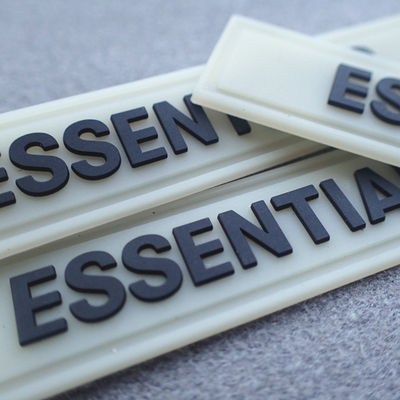 White Transparent PVC Matte Logo Rubber Clothing Labels