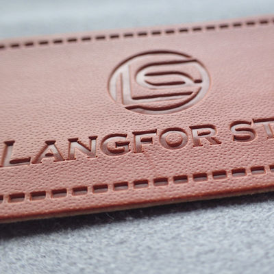 Washable Heat Press Ultrasonic Cut Embossed Leather Patches