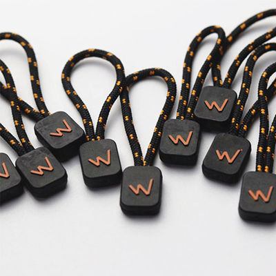 Embossment Effect ISO Auto Lock Zipper Pull Cord For Clothes