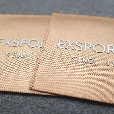 Screen Printing Satin Silicone Garment Labels 5*3cm For Sportswear
