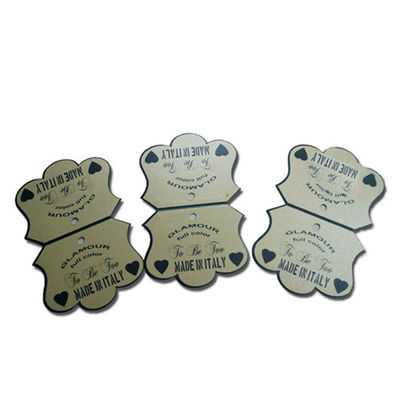 Recycled Foil Print Clothing Paper Luxury Hang Tags Custom Embossed Name Logo
