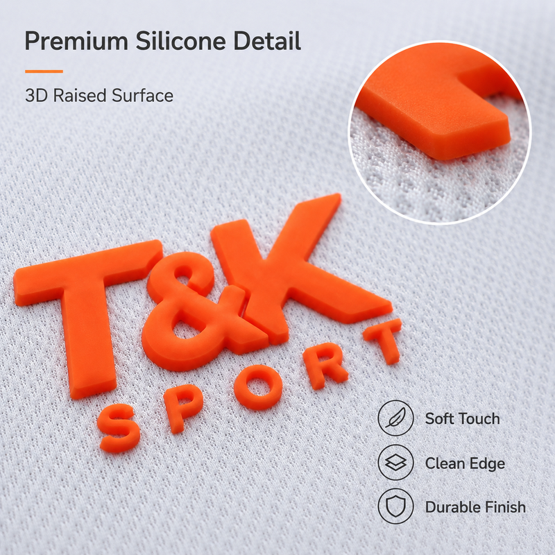 Custom Silicone Heat Transfer Labels with Wash Resistance, Custom Color, and Multiple Thickness Options